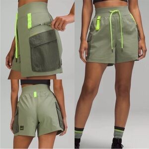 Lululemon Multi-Pocket Cargo High-Rise 5” Hiking Short Laurel Green Women’s Sz 2